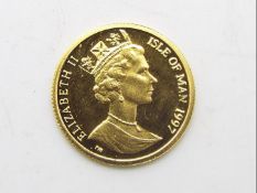 Gold Coin - 1997 Isle Of Man 1/20th oz .999 fine gold Angel coin, approximately 1.