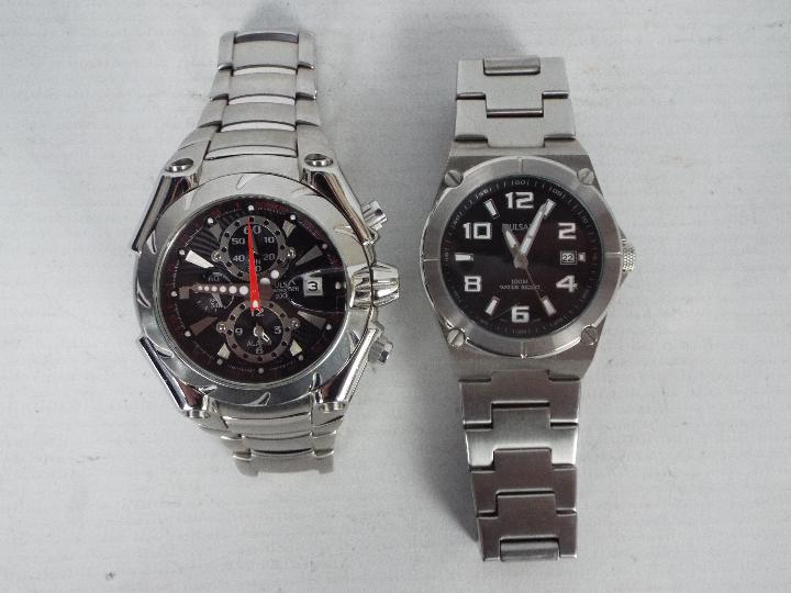Two gentleman's wrist watches by Pulsar.