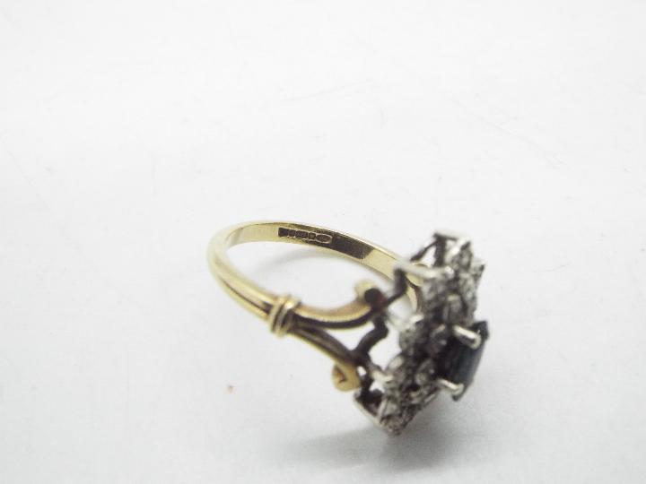 A 9ct yellow gold, stone set, dress ring, size L, approximately 4.1 grams all in. - Image 4 of 4