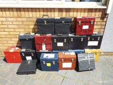 A very large quantity of 12" vinyl records, 18 carry cases,