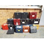 A very large quantity of 12" vinyl records, 18 carry cases,