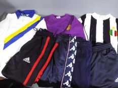 Sporting - four sports tracksuit bottoms and three pre match tops/jerseys