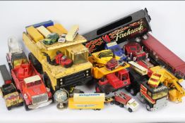 Tonka, Matchbox, Nylint, Corgi, Others - An unboxed group of vintage steel pressed,