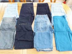 Jeans - a job lot of 8 pairs of Jeans, various brands, predominantly size 34 w 32 il,