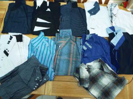 A job lot of 12 gentlemen's shirts, various adult sizes,