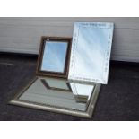 Three wall mirrors, largest approximately 78 cm x 108 cm.