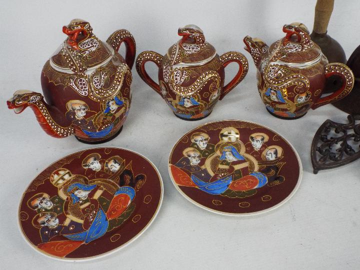Lot to include Japanese tea wares and mixed metal ware. - Image 2 of 5
