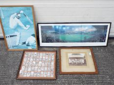 A quantity of framed cricket related pri