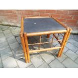 A Bamboo side table, 45 m x 51 cm x 51 c