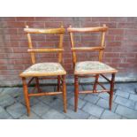 A matched pair of Edwardian chairs, the