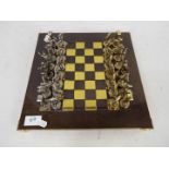 A Greek mythology themed chess set with