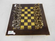 A Greek mythology themed chess set with