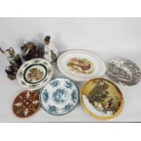 Ceramics to include Copeland Late Spode and Chinese Shiwan pottery figures,