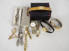 A collection of lady's wrist watches to