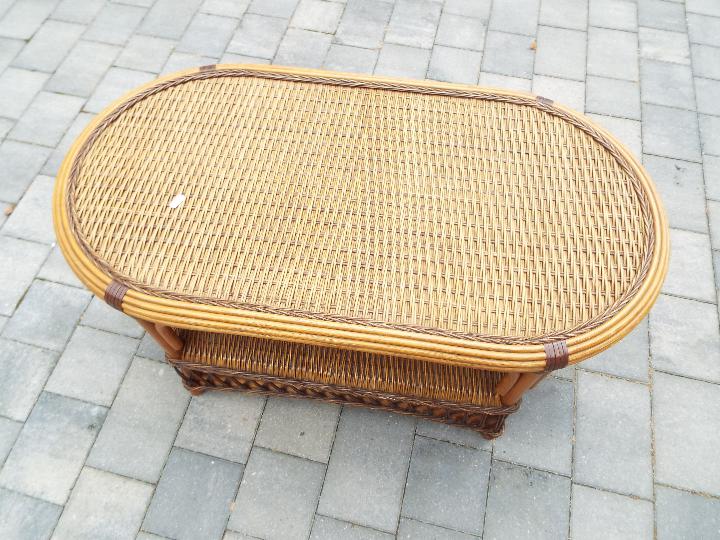 A Bamboo two-tier occasional table, - Image 2 of 2