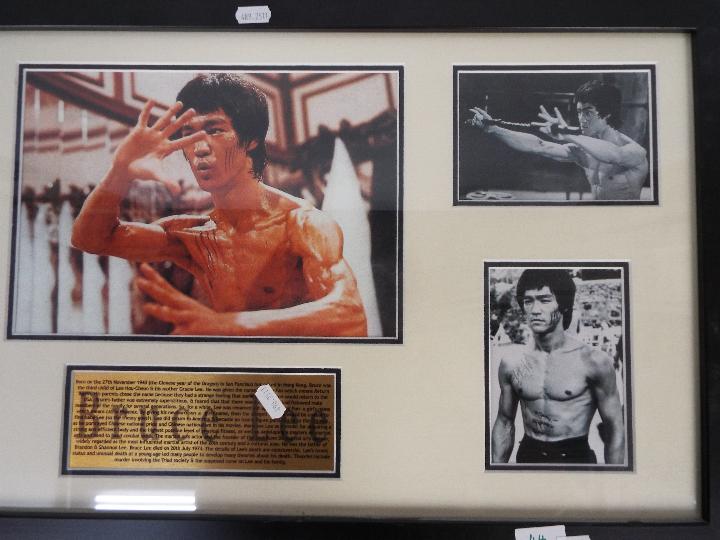 A framed Bruce Lee photograph montage wi - Image 3 of 4