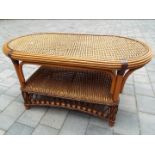 A Bamboo two-tier occasional table,