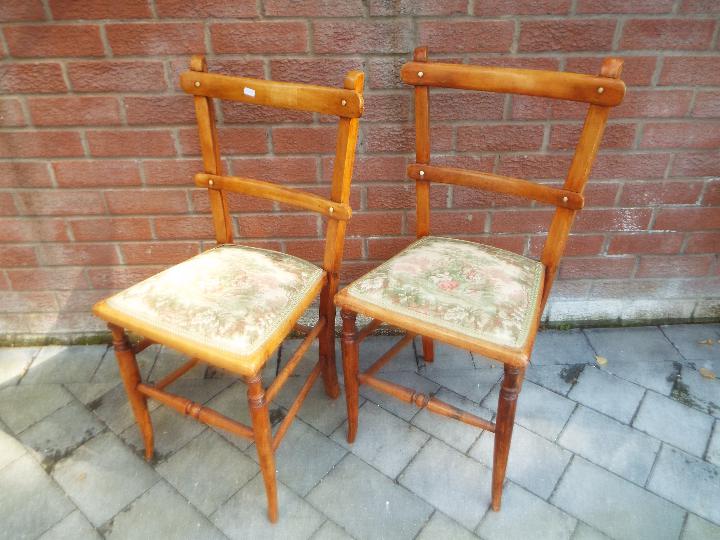 A matched pair of Edwardian chairs, the - Image 3 of 3