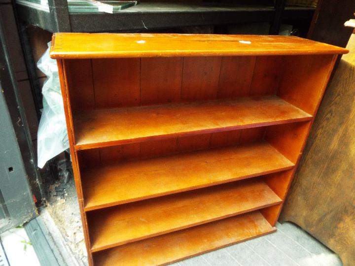 A pine bookcase, 85 cm x 85 cm x 25 cm