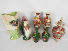 Lot to include Oriental ceramics, Arthur Wood vase, glug jug and similar.