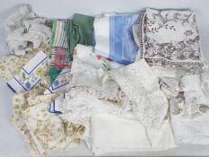 A collection of various vintage linen.