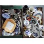 Two boxes of mixed ceramics, glassware and other.