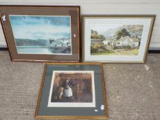 Three framed and glazed limited edition prints to include Judy Boyes, David Shepherd and similar,