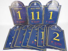 Sutton Hall Golf Club Signs - A job lot of 12 x golf-course signs.