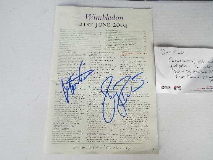 Tennis - A Wimbledon Championship 2004 bag and a Wimbledon 2004 Order Of Play programme signed by - Image 3 of 6