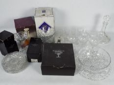 A collection of glassware, part boxed to