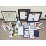 Lot to include maps, posters, wall display teaching aids on military history and similar.