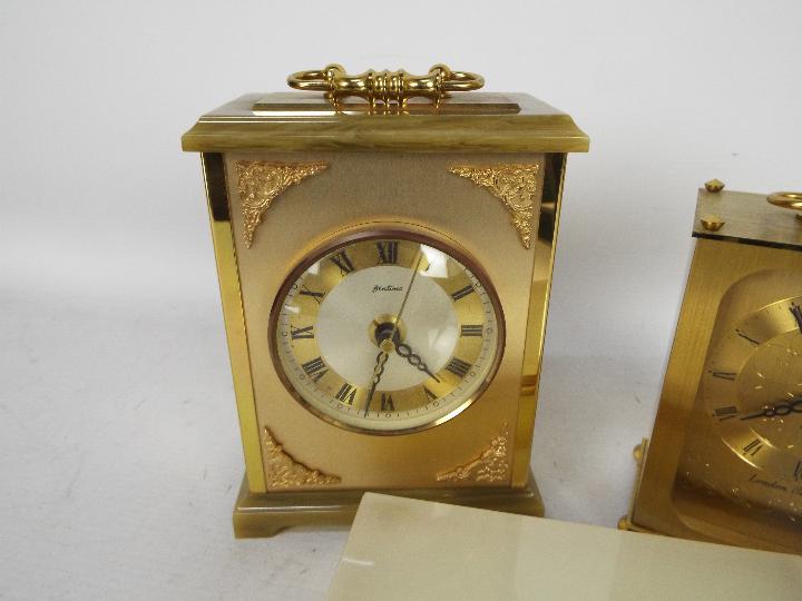 Two carriage clocks, largest 17 cm (h) a - Image 2 of 4