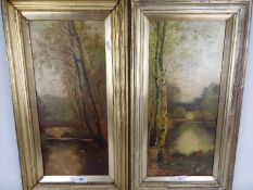 Two early 20th century framed oils on ca