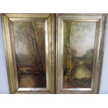 Two early 20th century framed oils on ca