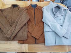 A job lot of three jackets / coats, size