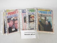 A large quantity of Private Eye magazines, 1970'2 and later.