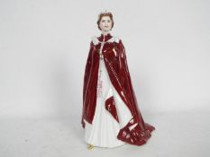 A Royal Worcester figurine depicting Queen Elizabeth II,
