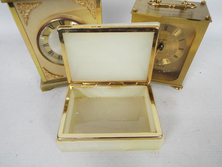 Two carriage clocks, largest 17 cm (h) a - Image 4 of 4