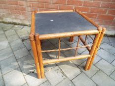 A Bamboo side table, 45 m x 51 cm x 51 c
