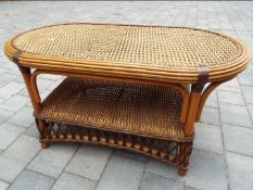 A Bamboo two-tier occasional table, 47cm