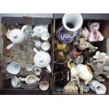 A mixed lot of ceramics and glassware, t