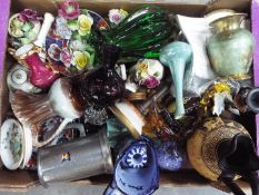 Lot to include ceramics, glass ware, met