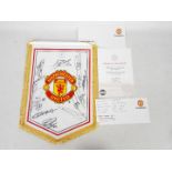 Manchester United Football Club - An officially issued Manchester United pennant with multiple
