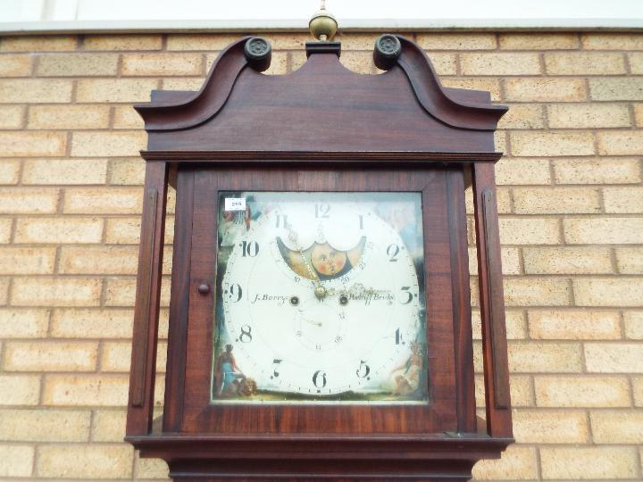 An early 19th century 8-day mahogany cased longcase clock, the case with ¾ length door, - Image 3 of 8