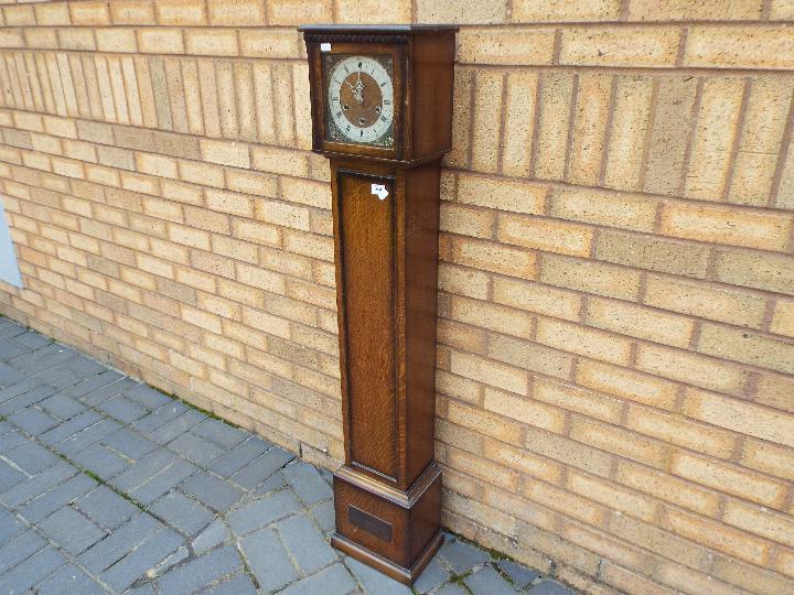 An oak cased grand daughter clock, - Image 5 of 6