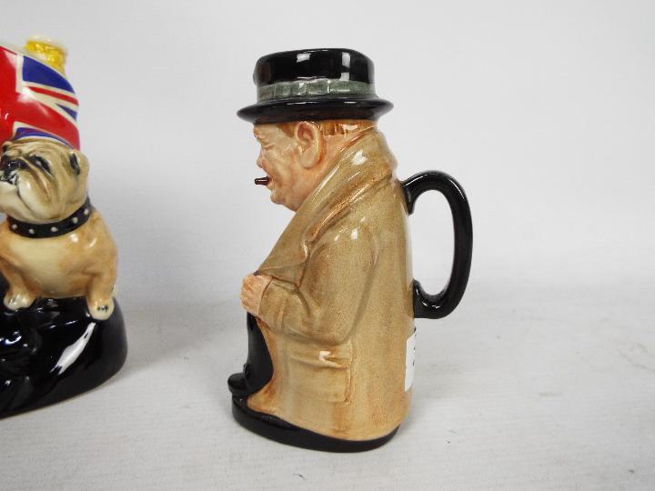 Royal Doulton - A 1992 Winston Churchill character jug of the year with certificate and two Royal - Image 3 of 10