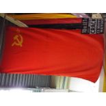 Russian Flag - a large original vintage USSR Soviet Union / Russian flag,