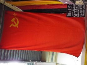 Russian Flag - a large original vintage USSR Soviet Union / Russian flag,