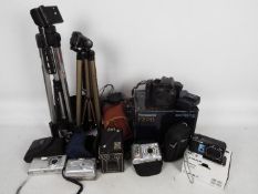 Photography - A collection of cameras and accessories to include Panasonic Lumix, Kodak,