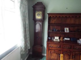 A good early 18th century oak cased longcase clock,